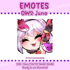 WAVE Juno Overwatch Chibi emote - PNG Stickers for streaming and discord