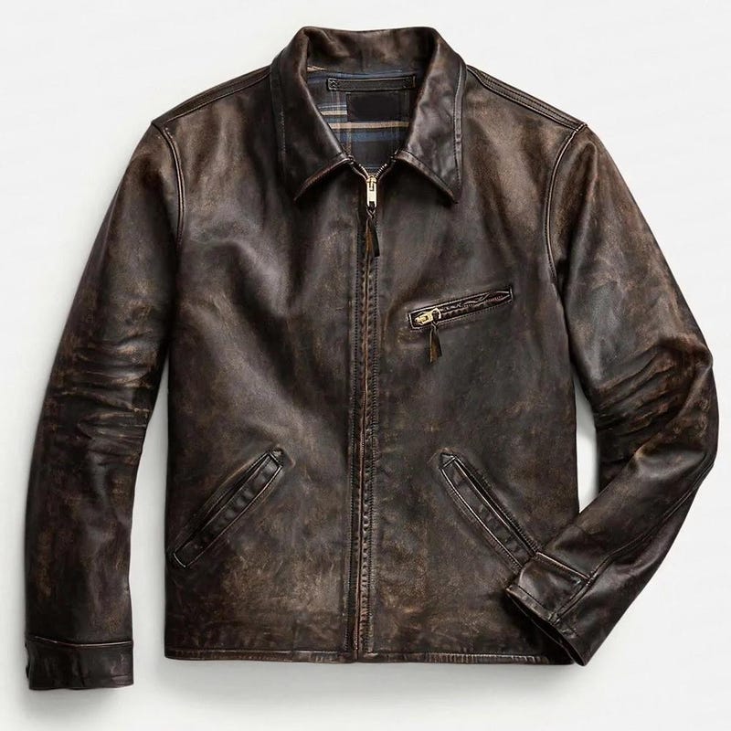 Erstaunlich Lederjacke Retro Herren Fotos