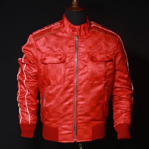 Ryan Gosling Fall Guy Red Cosplay Jacket Satin Red Jacket Men&#39;s Gift For Him
