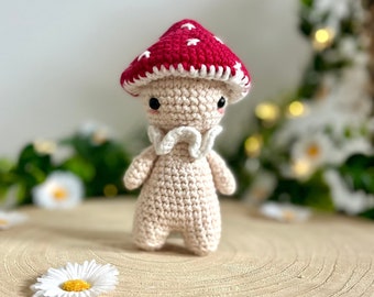 Amigurumi mushroom, wool plush, handmade crochet