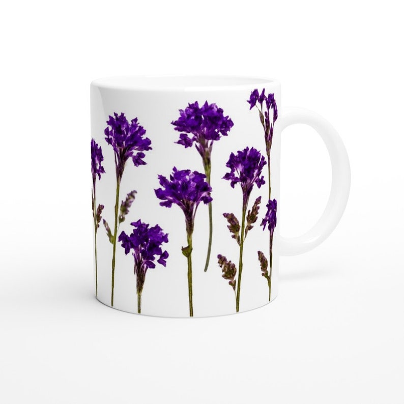 Purple Statice Flowers 11oz Ceramic Mug - Etsy