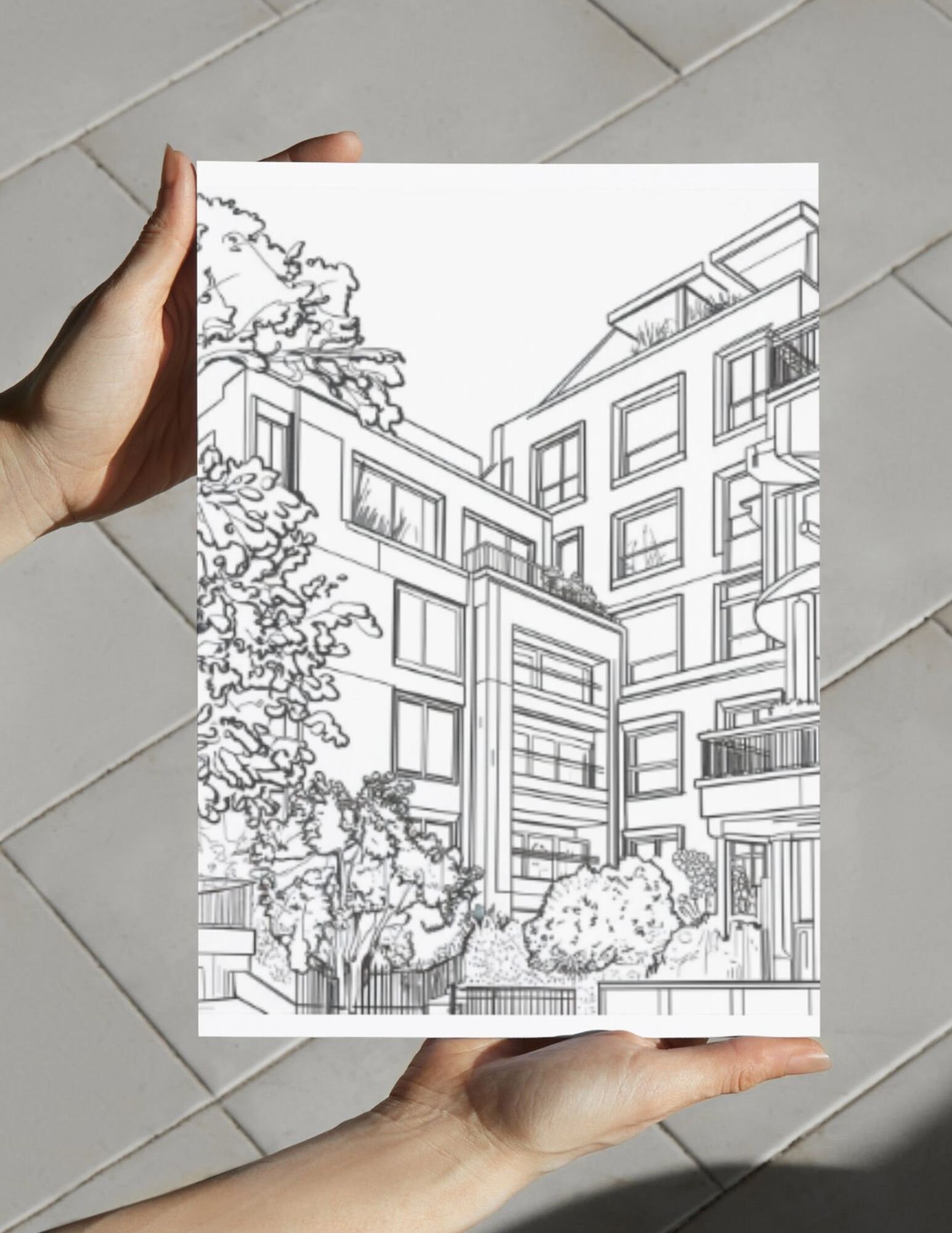 Architecture Coloring Book for Adults/architecture Adults Coloring Book ...