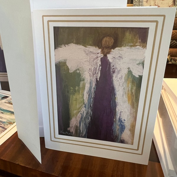 Assorted ABSTRACT ANGELS boxed original art NOTECARDS, teacher gift, mother's day, sympathy gift