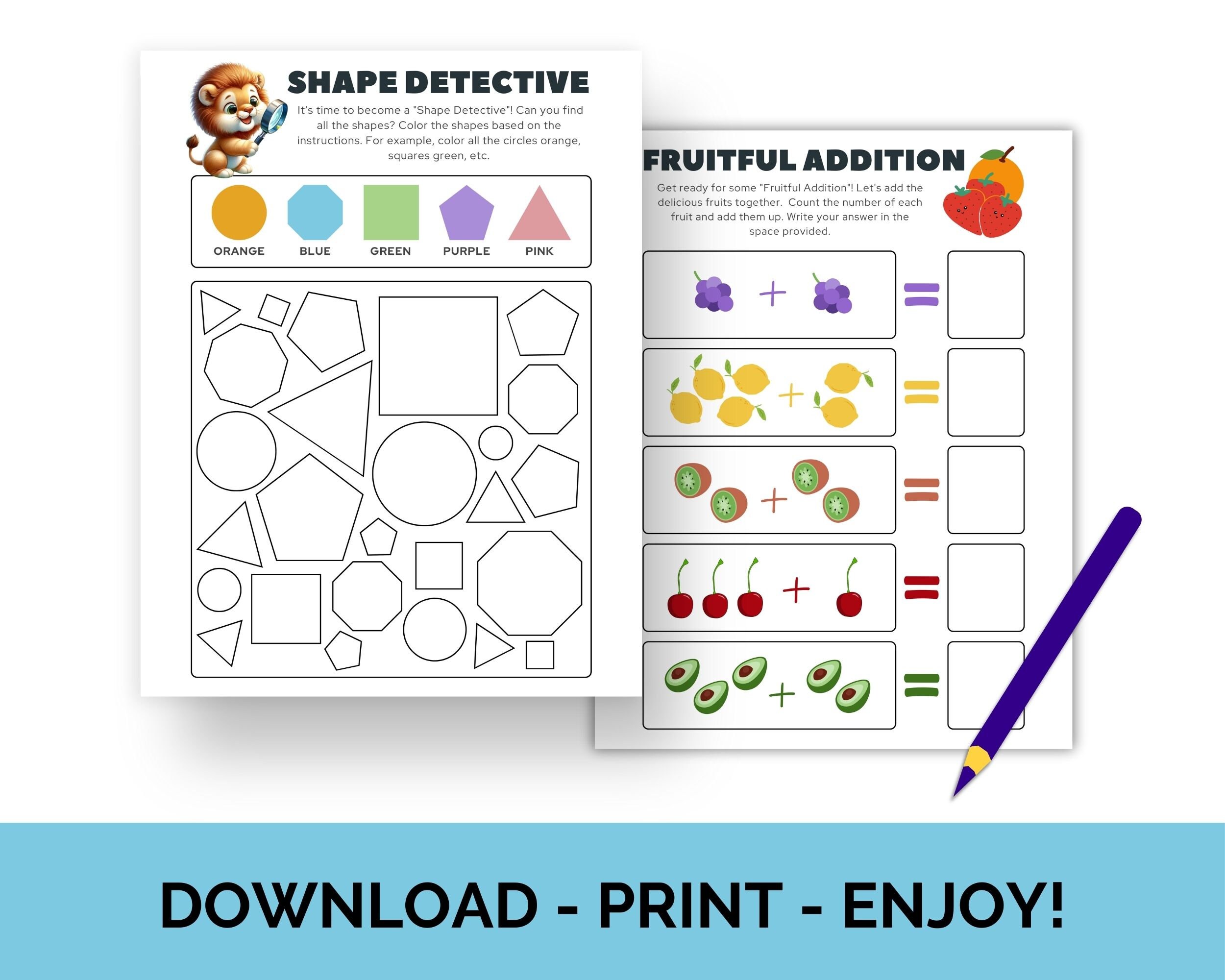 Spring Math Worksheets for Preschool &amp; Kindergarten Educational ...