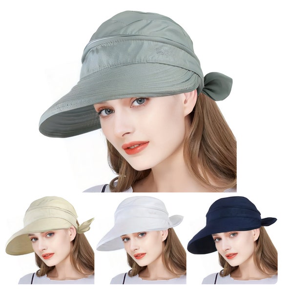 Women's hats, Sun hats, summer hats, VISOR, Fashion Hat, Beach Hat, Foldable Hat, lightweight hats traveling hats. Zipper hats, washable hat