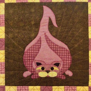 Walla Walla Kitty Quilt Pattern: Garden Patch Cats Block 4 (18" Square)