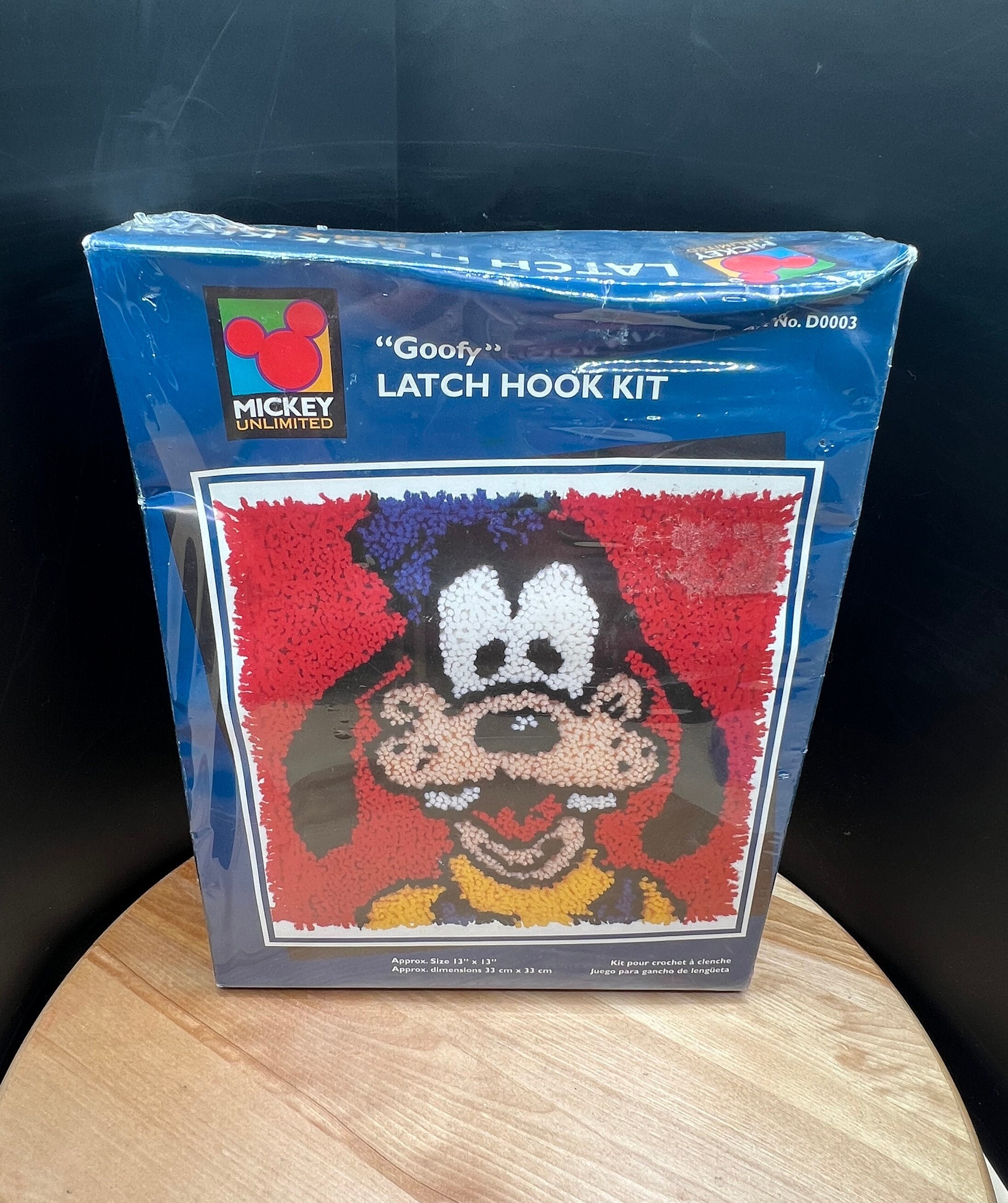 Vintage Mickey unlimited “goofy” latch hook kit in box