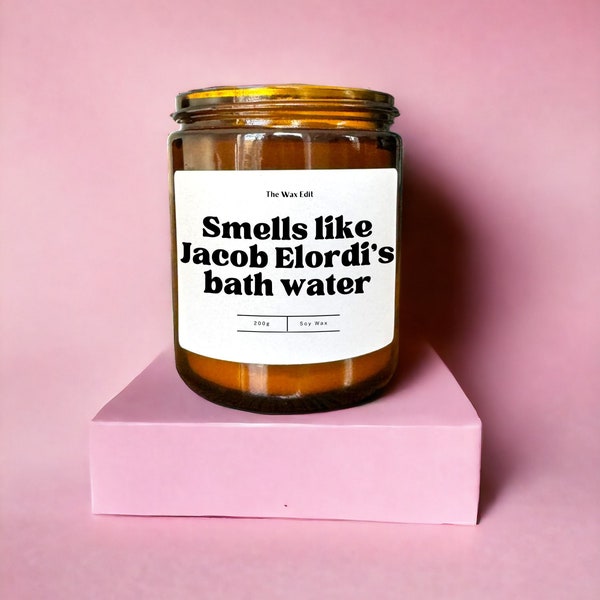 Funny Candle | Smells Like Jacob Elordi's Bath Water | Celebrity Inspired Candle By Saltburn | Gift For Her | Funny Gift | Saltburn