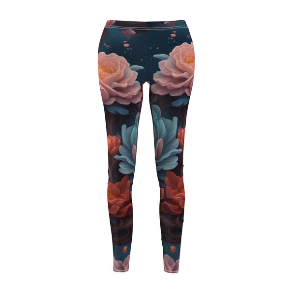 Blütenblätter und Blumen Damen Cut & Sew Casual Leggings (AOP)