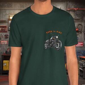 Biker Spirit Unisex Tee - Vintage Motorcycle Design, Perfect for Riders, Birthday Gifts, Casual Wear, Father&#39;s Day