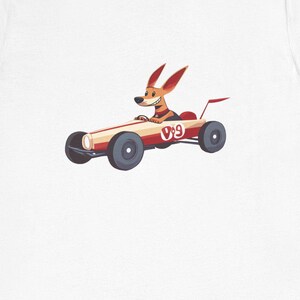 Retro Racer Dog T-Shirt, Fun Pet Lover Tee, Unique Gift for Dog Owners, Casual Wear, Animal Lover Apparel