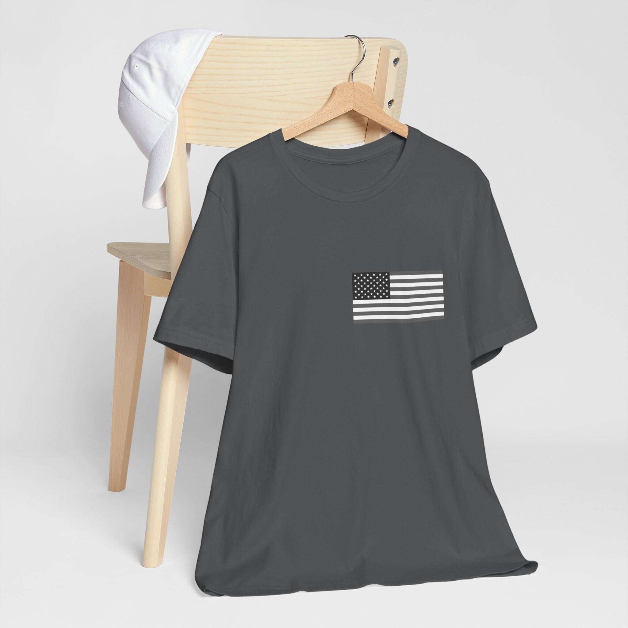 H HYFOL Men's USA Flag Graphic T-Shirt - 100% Cotton Patriotic Tee, White, 3XL