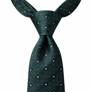 Corbata VTG Robert Talbott OS verde de seda geométrica cosida a mano, hecha en EE. UU., Ivy League