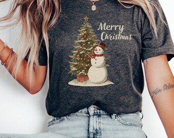 PNG de Natal retrô, boneco de neve vintage para download digital, ilustração clássica de Natal, Natal nostálgico