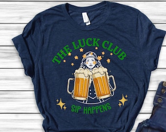 Luck Club Sip Happens St Patricks Day PNG, Design para Sublimação de Cerveja (Download Digital), Clipart da Sorte Irlandesa, Dia de São Patrício