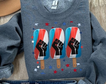 Picolé do 4 de julho, PNG do 4 de julho, Punho do Poder Negro, Estampas retrô para camisetas, PNG do Dia da Independência