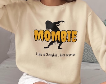 Funny Mombie Mom, Halloween-png, griezelig zombieontwerp (digitale download)