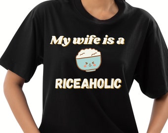 Camisa de arroz es vida, camisa de arroz, camisa de fideos, camisa de arroz divertida, regalo amante del arroz, camisa amante de la comida, camisa foodie, esposa es camisa adicta al arroz