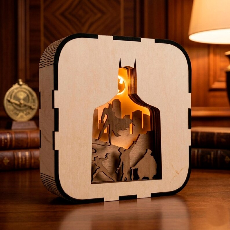 Superhero Layered Night Light SVG DXF | Laser Cut Lightbox File | Led ...