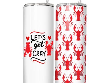 Vaso con diseño de cangrejo de río de Luisiana: Vaso térmico Cajun Pride