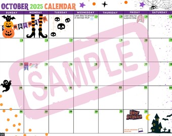 Calendario de éxito de octubre / Planificador de negocios de Mary Kay Consultant / Organizador mensual de otoño