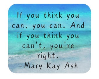 Alfombrilla para ratón Diseño del océano Cita inspiradora Mary Kay Ash