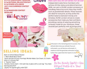 Plantilla de boletín informativo de Mary Kay: descarga digital mensual personalizable