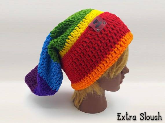 Extra Slouchy KNIT CHAKRA BEANIE, Zen Clothing, Yoga Cap, Custom Crochet Beanie, Meditation Apparel, Spiritual Clothing