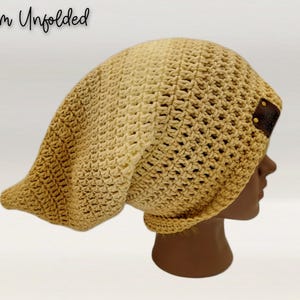 Custom Ombre Slouch Beanie, Long Pointed Tam w Foldable Brim, Extra Slouchy Beanie, Handmade Crochet, Knit Elf Beanie, Fairy Fae Hat