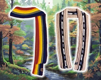 6 INCH Hand Knit Scarves, Customizable 5ft 6ft 7ft 8ft Size Options, Handmade Crochet Scarf, Custom Striped Knit Scarves, Long Warm Scarves