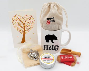 Bear Hug Mug Thinking of You Tea and Mug Gift Set, Get Well Tea Gift Set, Wellness Sympathy Gift, Sorry for Your Loss, Personalized Tea Mug