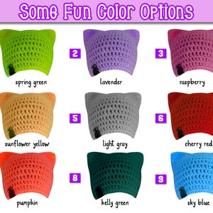 Yarn color chat select your own colors for your customizable cat hat. Beige cat hat, pink cathat beanies, brown cathats, multicolored beanies, knit custom beanies, black and white cat hat beanies, grey and black striped cat hats, womens cathat beanie,Ombre color chart for cat hat beanies. Knit ombre cat hat beanies, unique knit beanies, crochet beanies, viral cathat beanies, popular beanies for teens and students, xmas knit cat hat, handmade gifts for friends, handmade birthday gift, knit cathat