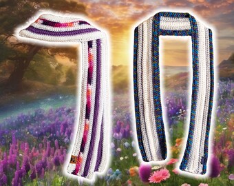 5 INCH Hand Knit Scarves, Customizable 5ft 6ft 7ft 8ft Size Options, Handmade Crochet Scarf, Custom Striped Knit Scarves, Long Warm Scarves