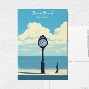 Postal de Revere Beach/ Verano en Boston/ Impresión artística costera de Boston/ Regalos y souvenirs de Boston/ Postal de Boston/ Impresión artística de Boston/ Massachusetts