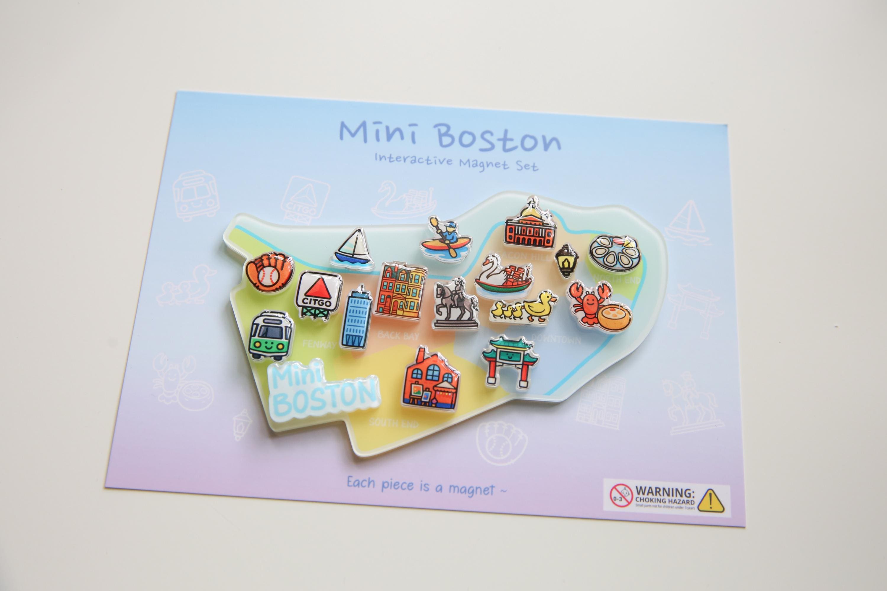 Mini Boston Interactive Fridge Magnet Set – Boston Gift, Boston Fridge ...