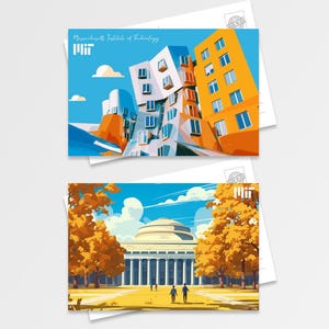 Pack of 2 MiT Massachusetts Institute of Technology /MIT Souvenir/ MIT gift/ MIT art prints/ Graduation Gifts/ Greeting cards