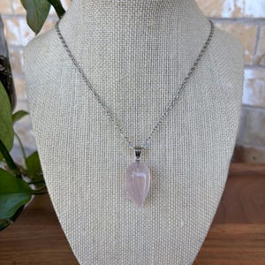 Rose Quartz pendant necklace, gemstone pendant necklace, birthday gift