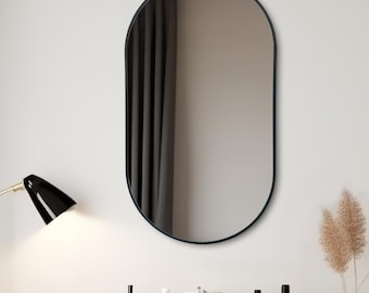 Pilvormige spiegel, ovale wandspiegel, spiegel wanddecoratie, decoratieve spiegel, halspiegel, badkamerspiegel, housewarmingcadeau, huwelijkscadeau
