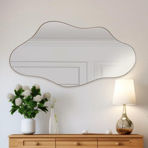 Wavy Cloud Mirror, Irregular Wavy Mirror, Cloud Wall Mirror, Asymmetrical Mirror, Aesthetic Bathroom Mirror, Home Decoration, Wedding Gift