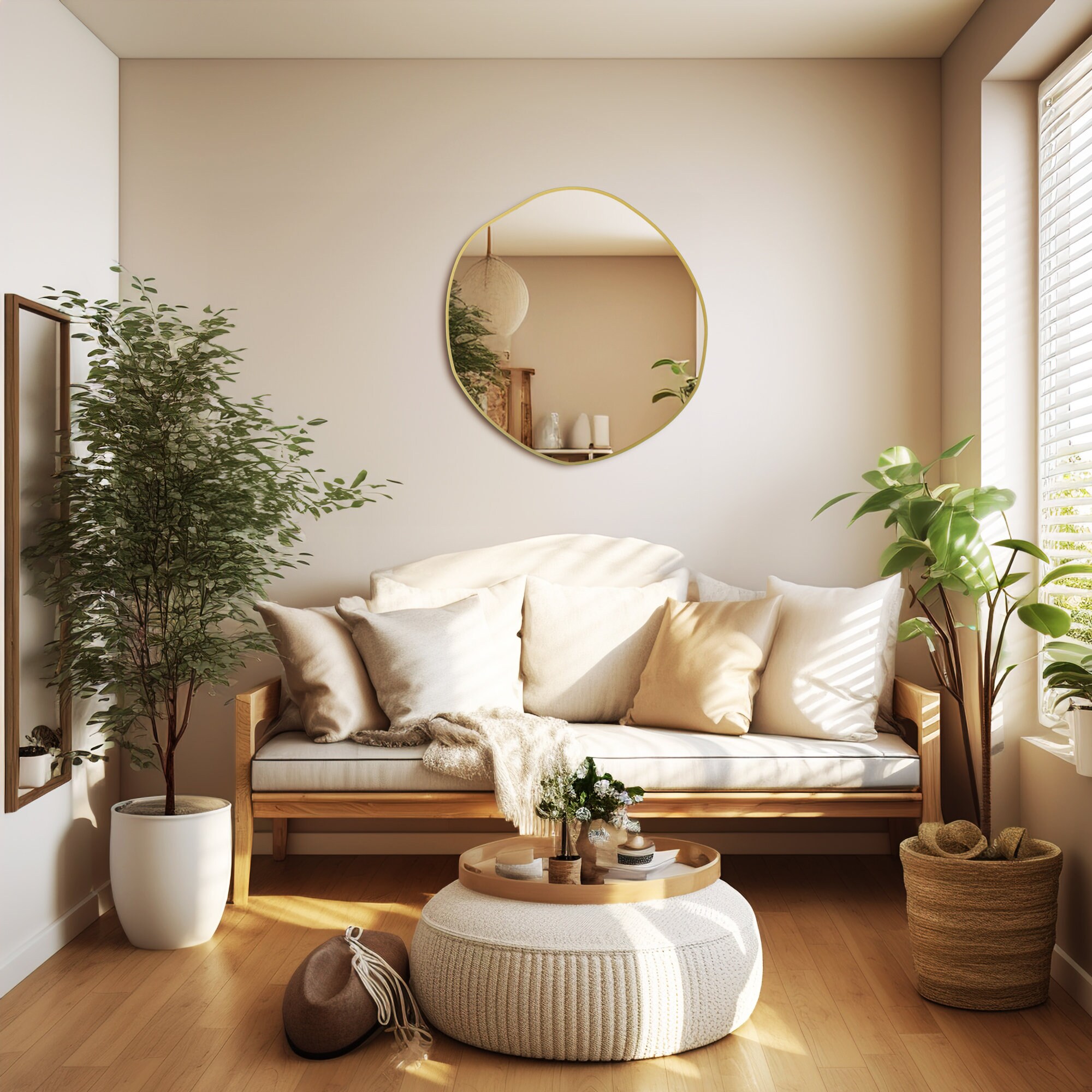 Irregular Wall Mirror, Aesthetic Mirror, Bathroom Mirror, Unique Mirror ...
