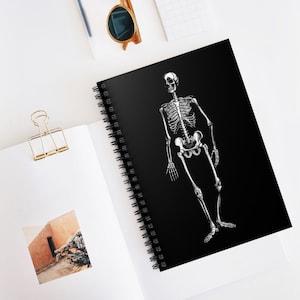 Spooky Skeleton Spiral Notebook - Ruled Line
