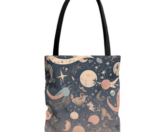 Mystical Moon Witchy Tote Bag 3