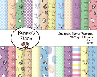 Seamless Easter Collection 24 Digital Papers