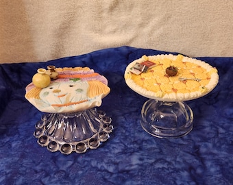 Unique Tables Dollhouse or Fairy or Diorama Scarecrow or Graham Cracker with Whip Cream Trim Table By Penelope Percival