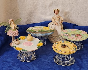 Unique Tables Dollhouse or Fairy or Diorama Flower Pink or Yellow Island w Sunshine Christmas Table By Penelope Percival, Gift for Christmas