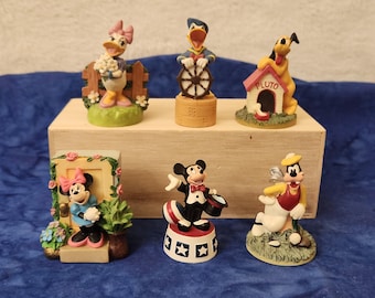 Lenox Disney Thimbles Daisy Duck Donald Duck Pluto Minnie Mouse Micky Mouse or Goofy Home Décor, Disney Miniature Thimbles Home Décor