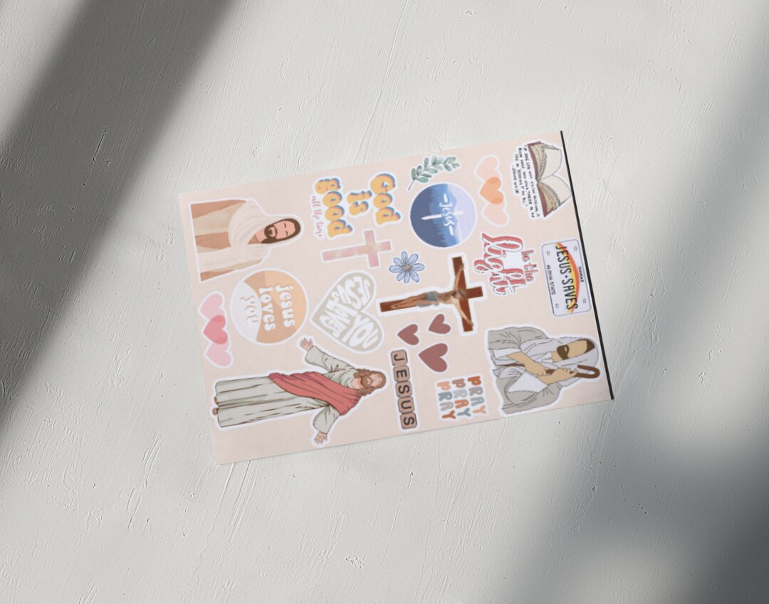 Jesus Math Christian Sticker Christian Stickers, Jesus Sticker Template, Bible Study Stickers, God ...