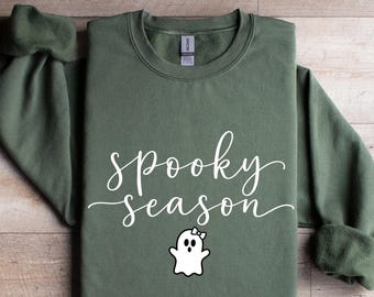 Spooky Season Ghost Sweatshirt, Halloween Gift Shirt, Spooky Season Hoodie