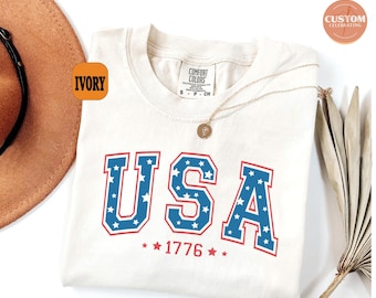 USA Comfort Colors T-Shirt: Patriotic Graphic Tee