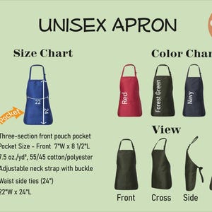 a variety of aprons with different colors